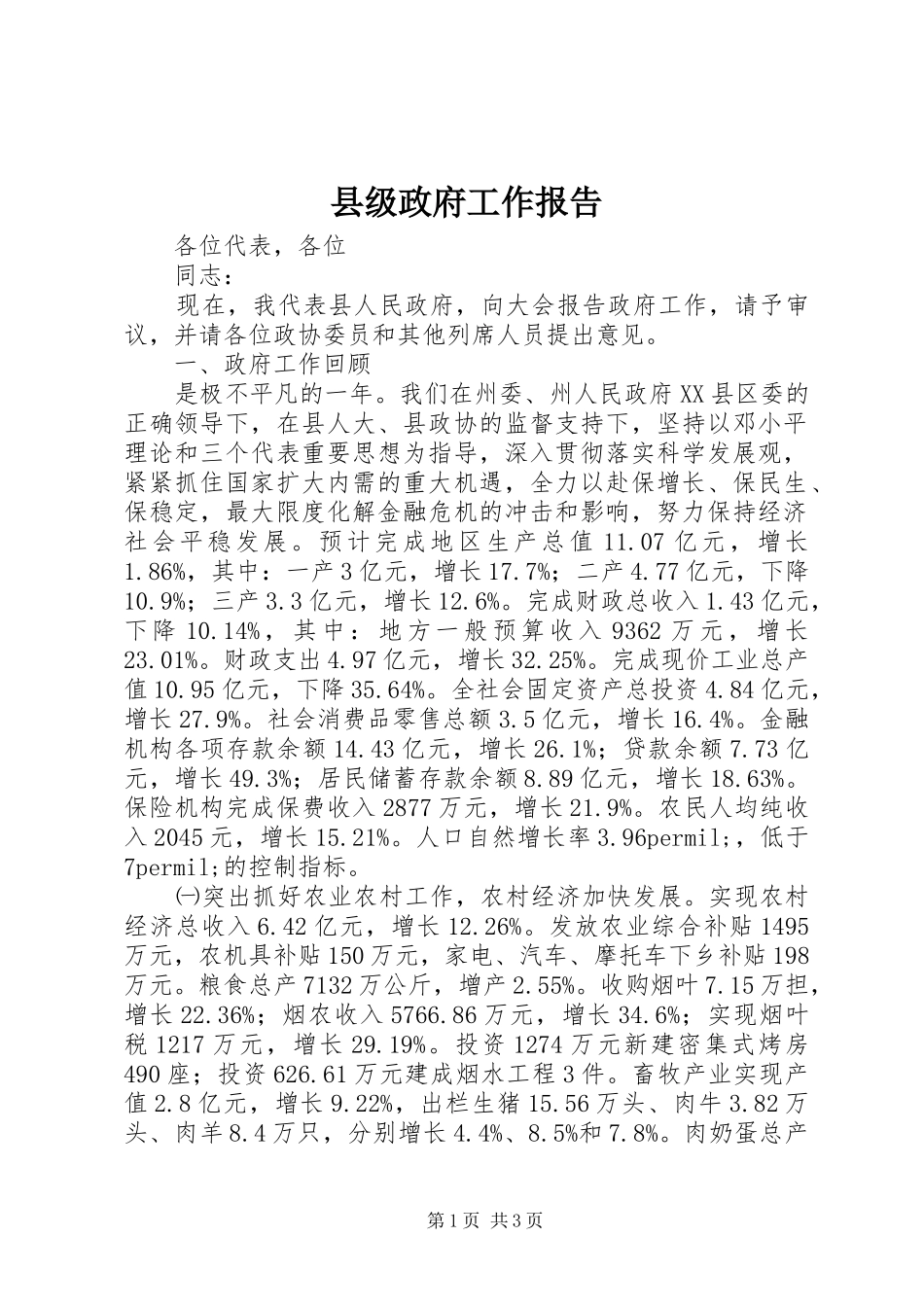 2024年县级政府工作报告_第1页