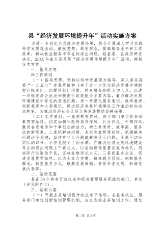 2024年县经济发展环境提升年活动实施方案