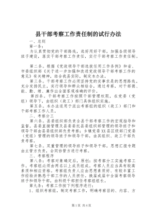 2024年县干部考察工作责任制的试行办法