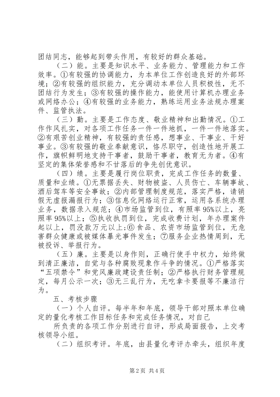 2024年县工商局中层干部考核管理办法_第2页