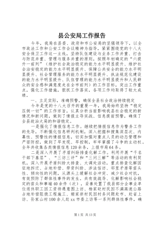 2024年县公安局工作报告