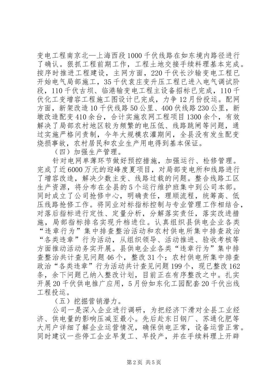 2024年县供电公司述职小结_第2页