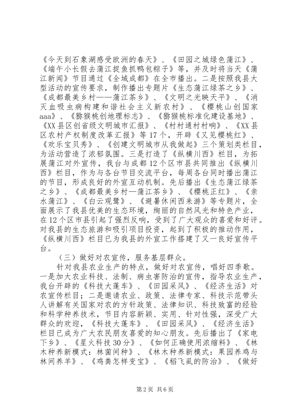 2024年县广播电视台年终工作总结与工作计划_第2页