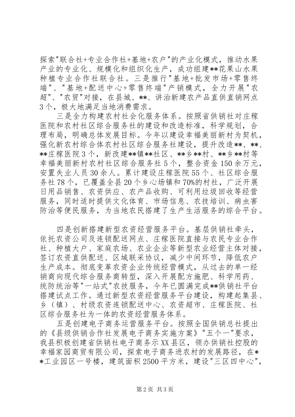 2024年县基层供销社综合改革试点工作总结_第2页