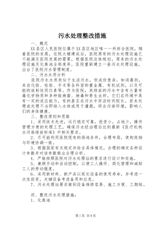 2024年污水处理整改措施