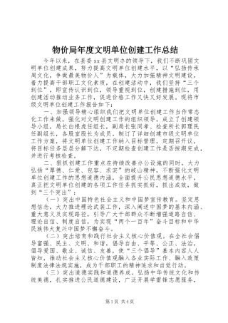 2024年物价局年度文明单位创建工作总结