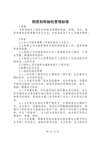 2024年物资材料验收管理标准