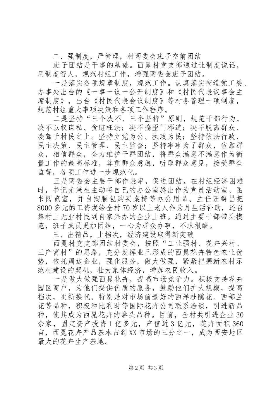 2024年西晁村党支部先进事迹材料_第2页