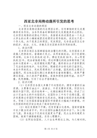 2024年西亚北非局势动荡所引发的思考