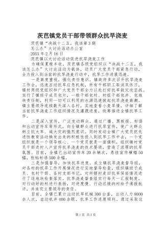 2024年茨芭镇党员干部带领群众抗旱浇麦