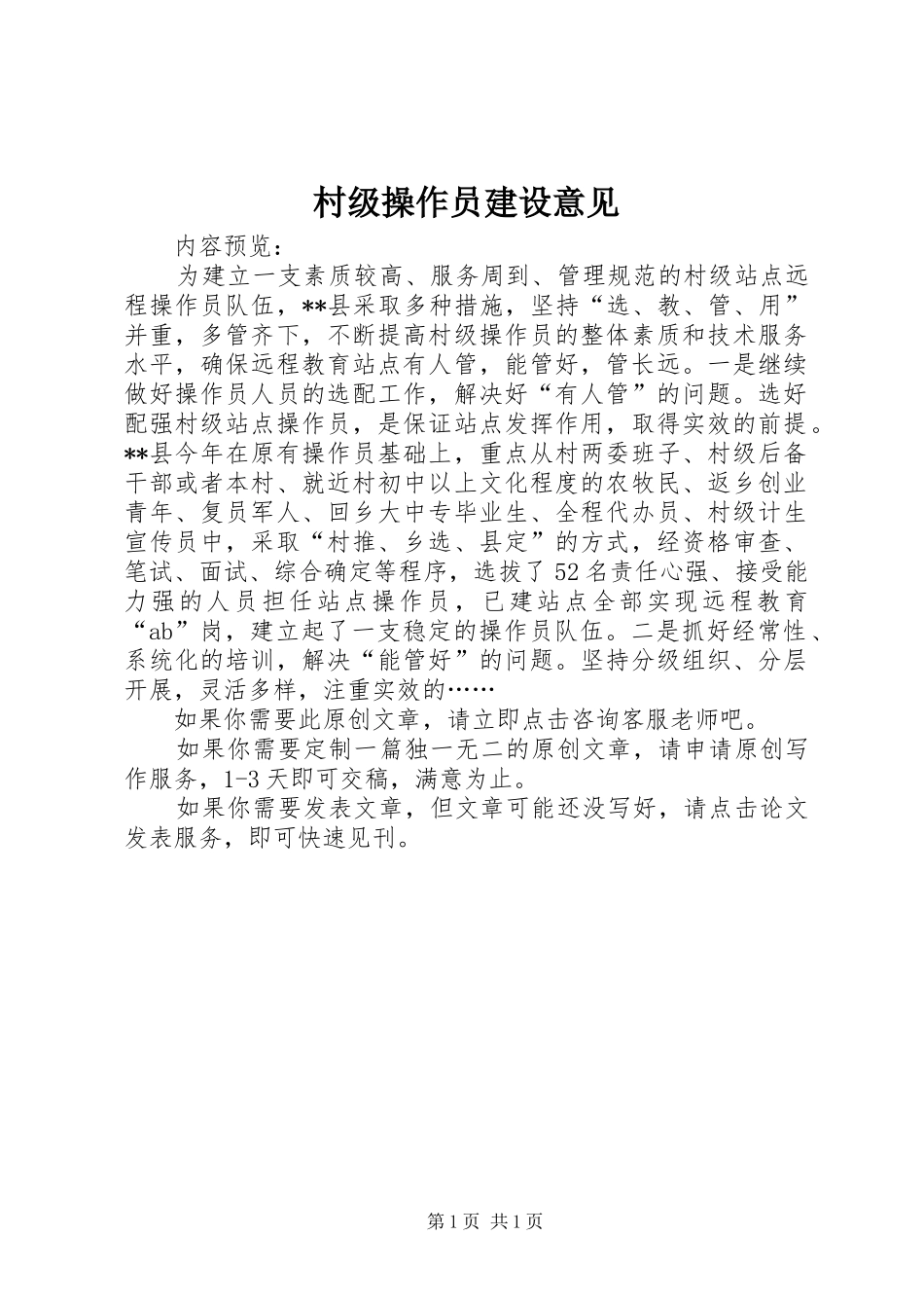 2024年村级操作员建设意见_第1页