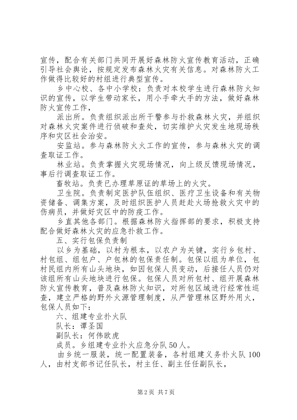 2024年村级森林防火工作方案_第2页