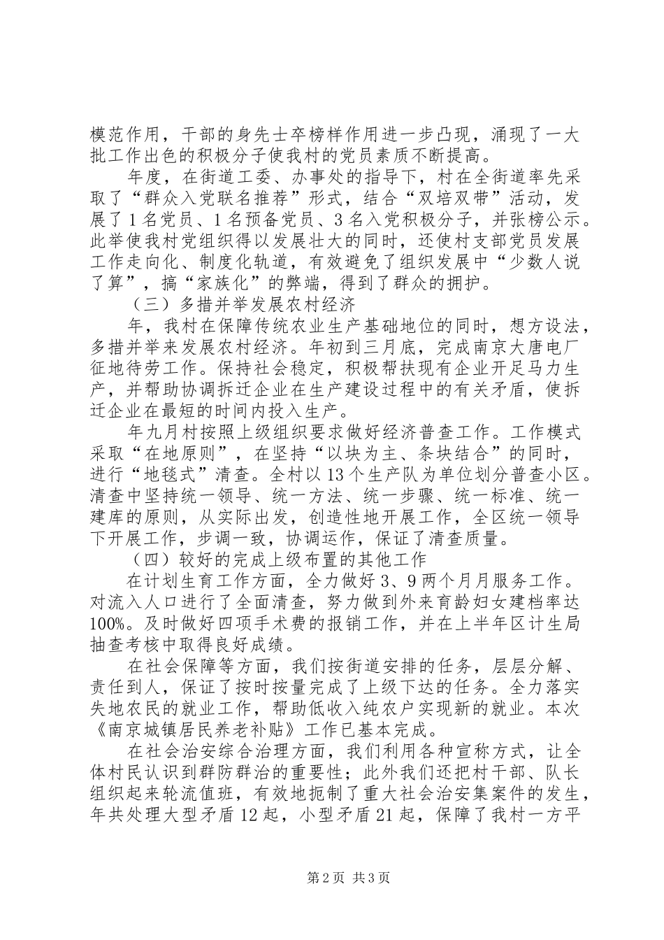 2024年村镇工作年末总结_第2页