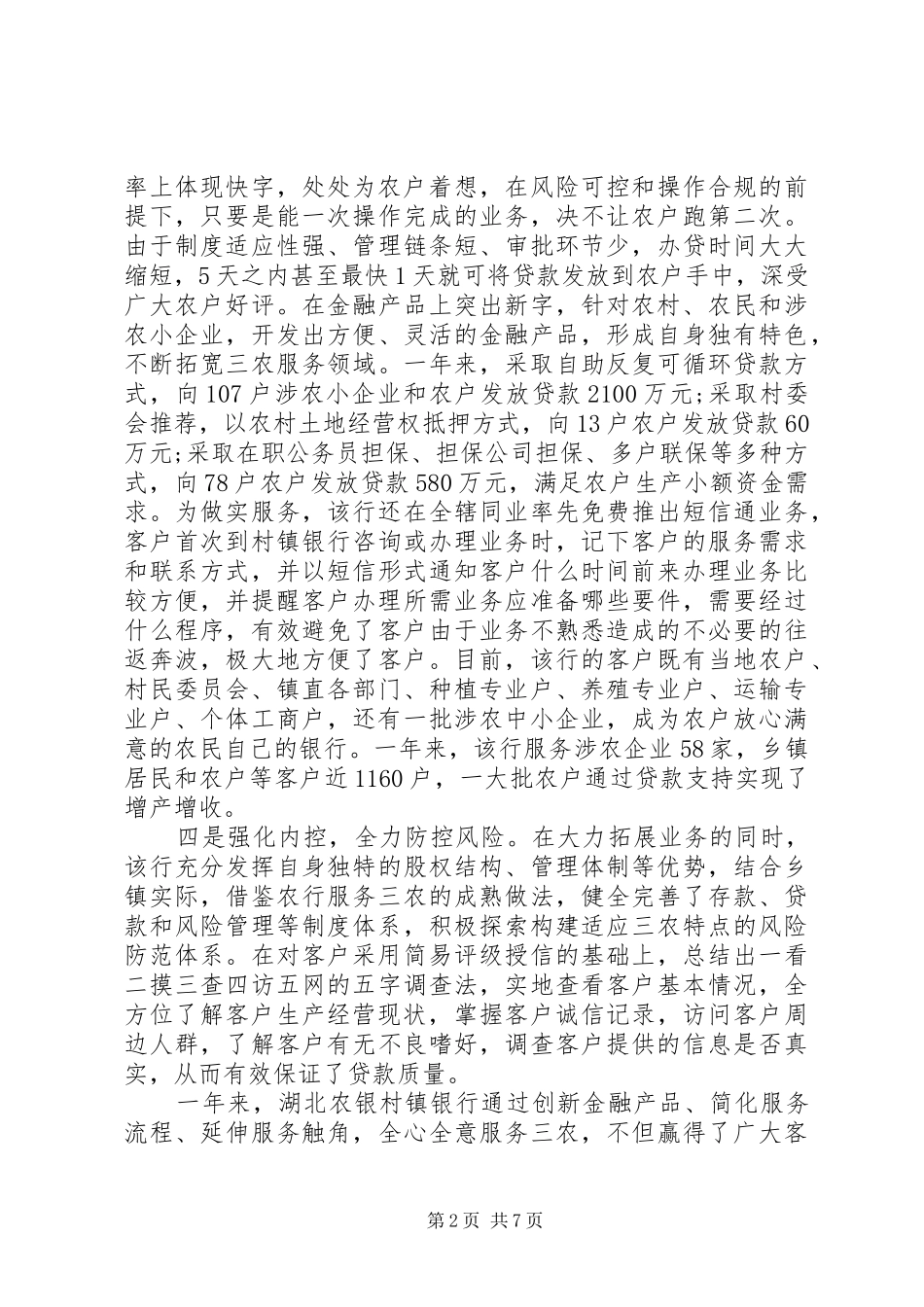 2024年村镇银行发展工作总结范文大全_第2页