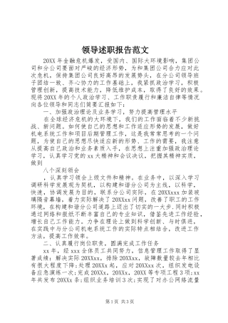 2024年领导述职报告范文