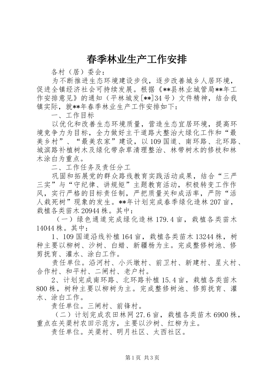 2024年春季林业生产工作安排_第1页