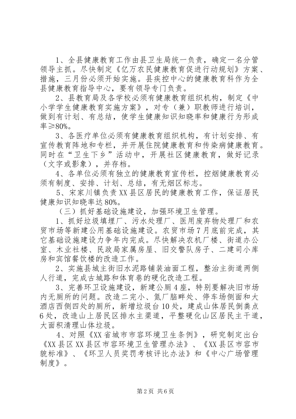 2024年创城创卫工作实施方案_第2页