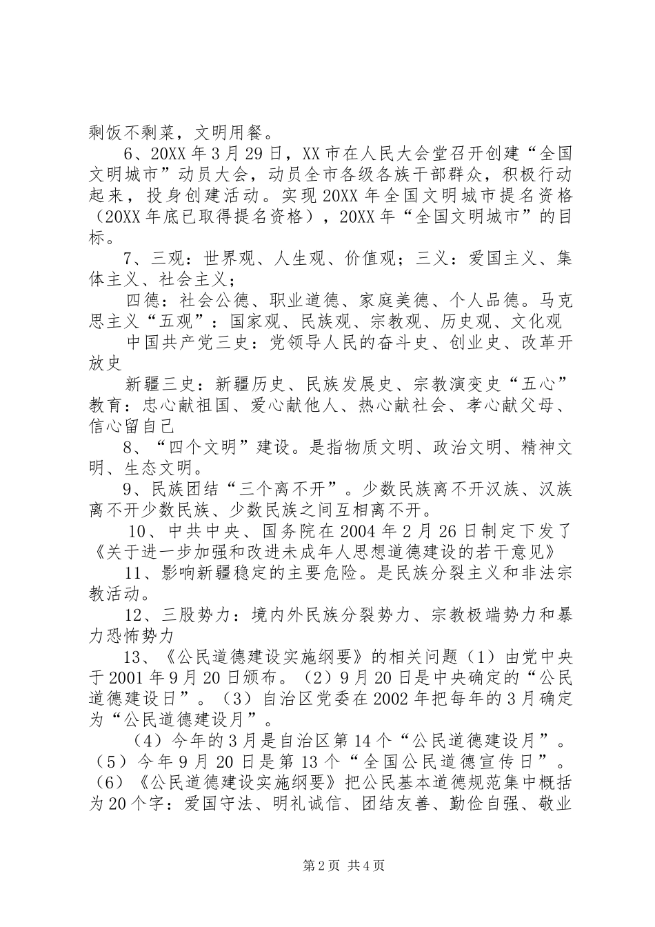 2024年创城应知应会最新重点内容_第2页