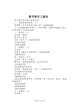 2024年春节停开工报告