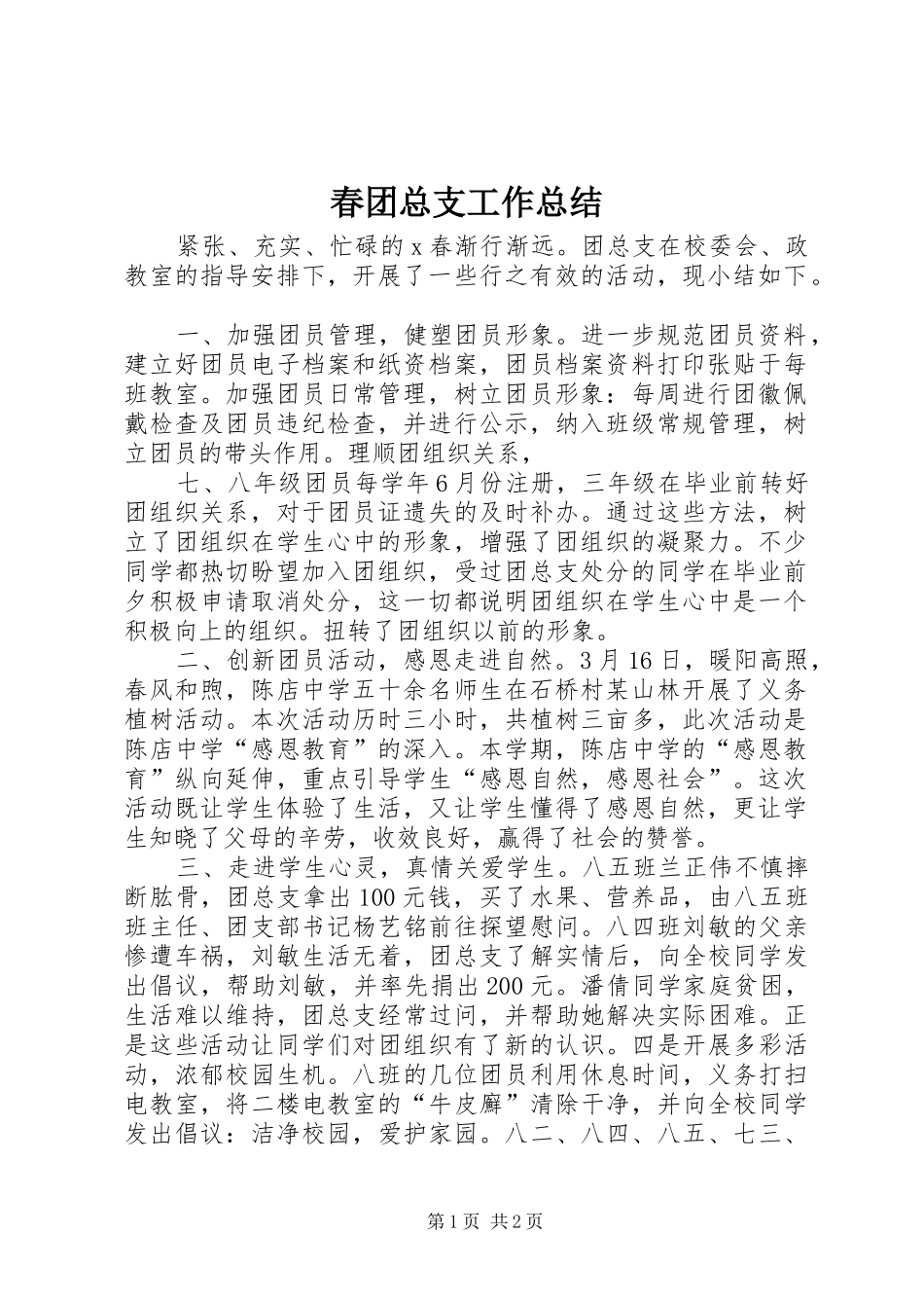 2024年春团总支工作总结_第1页