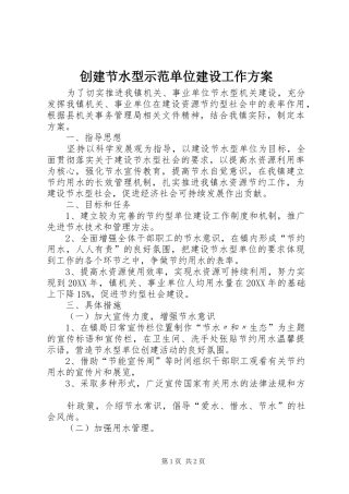 2024年创建节水型示范单位建设工作方案