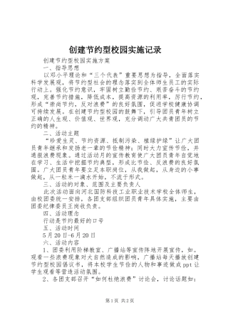 2024年创建节约型校园实施记录