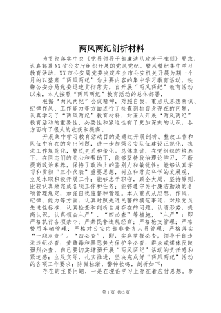 2024年两风两纪剖析材料