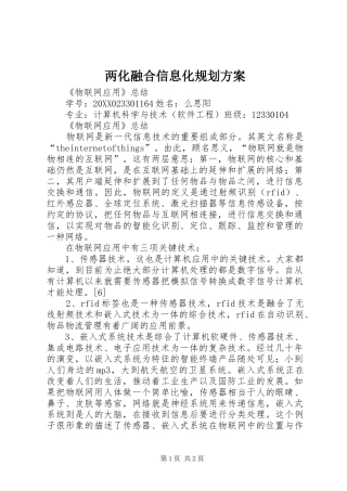 2024年两化融合信息化规划方案