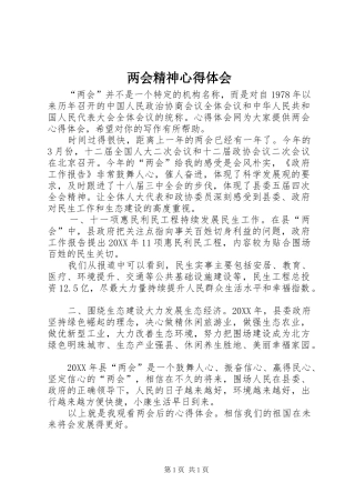 2024年两会精神心得体会