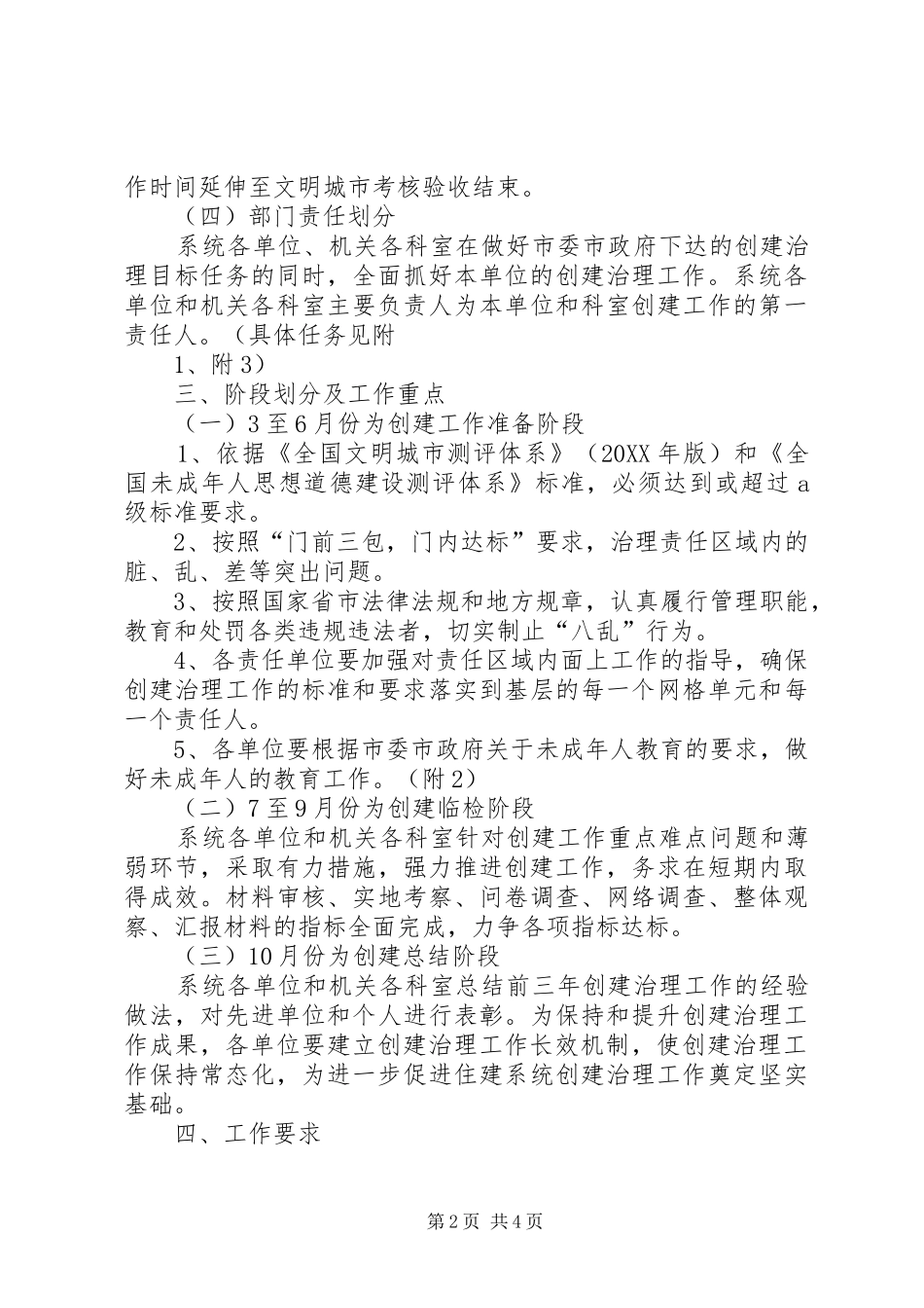 2024年创建全国文明城市工作方案_第2页