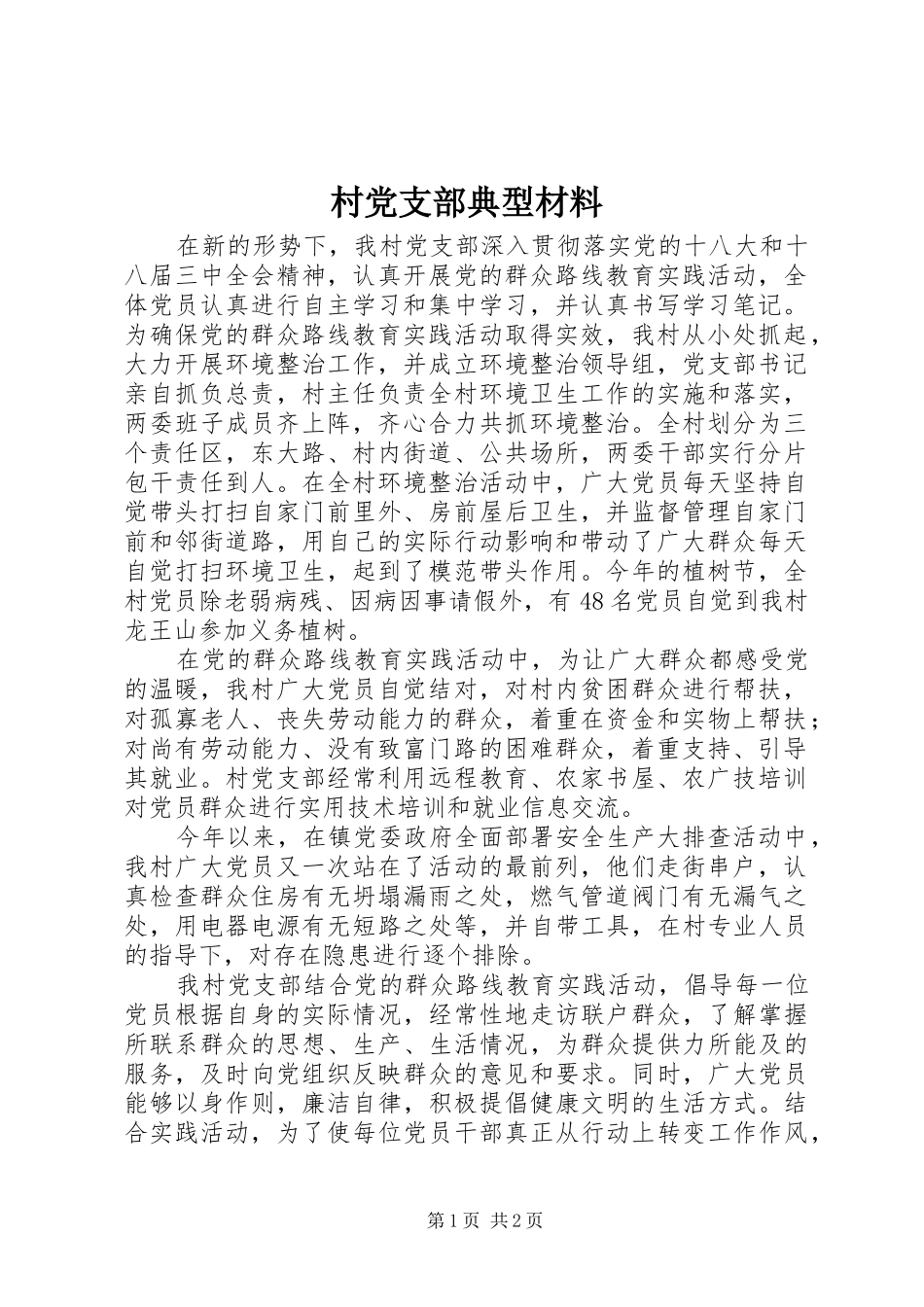 2024年村党支部典型材料_第1页