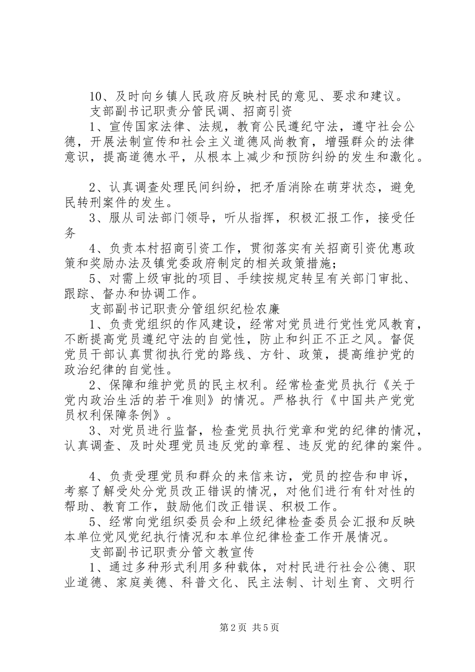 2024年村党支部分工职责_第2页