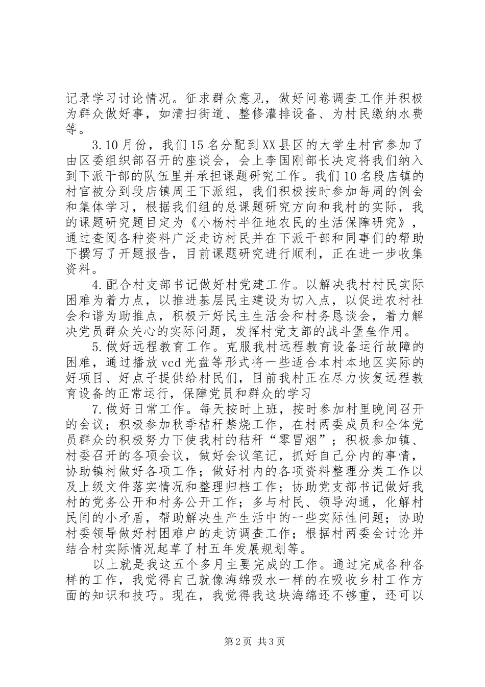 2024年村党支部副书记工作总结_第2页