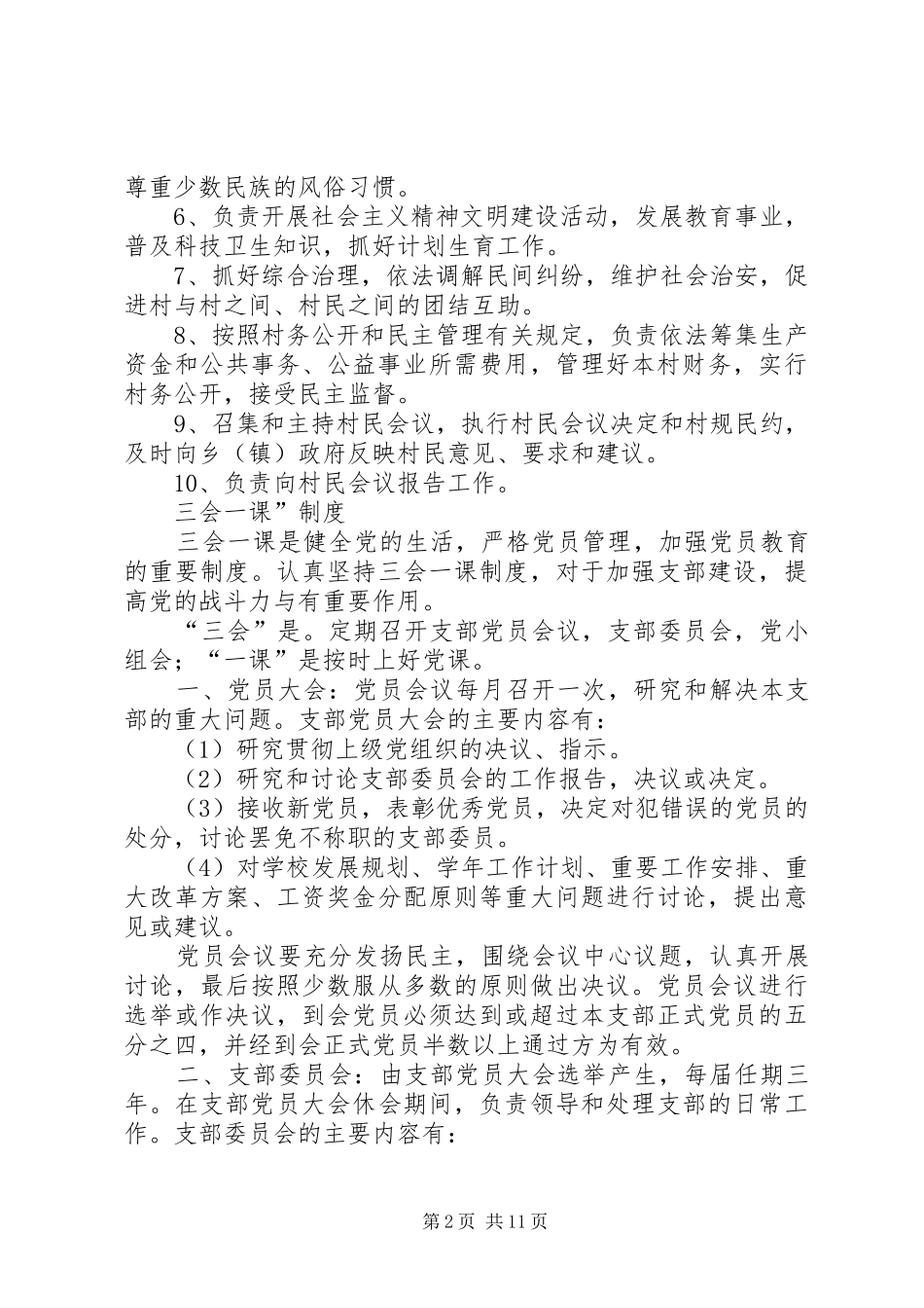 2024年村党支部书记职责_第2页