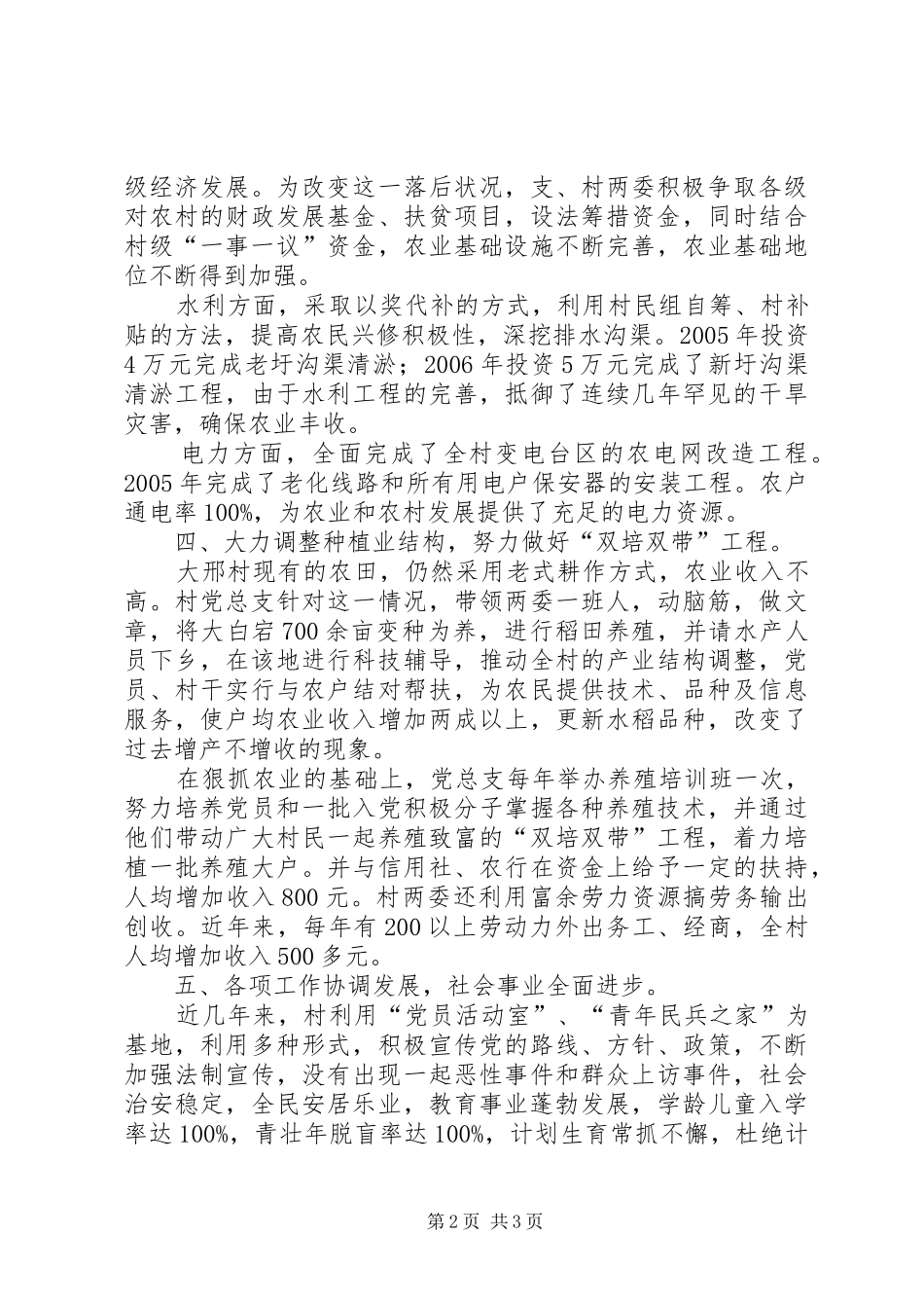 2024年村党总支先进事迹_第2页