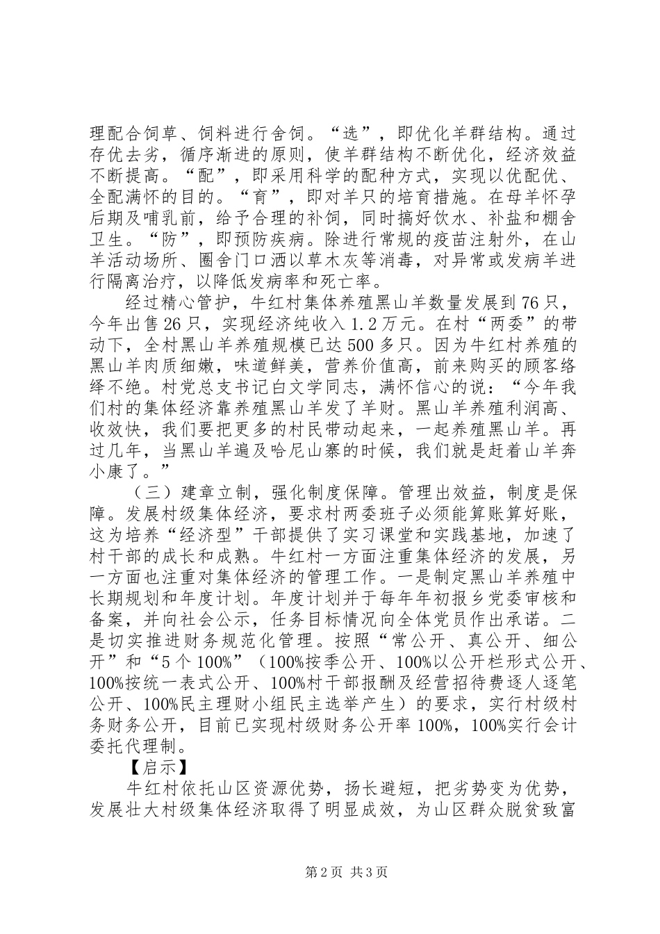 2024年村发展村级集体经济典型材料_第2页