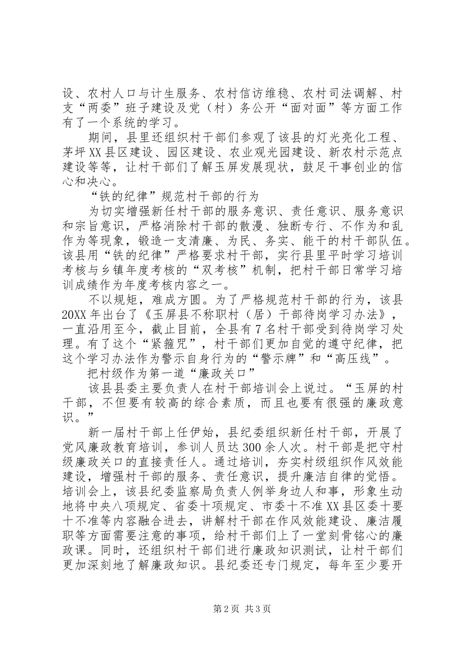 2024年村干部队伍建设工作交流_第2页