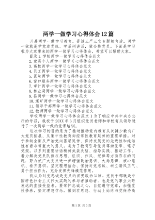 2024年两学一做学习心得体会篇