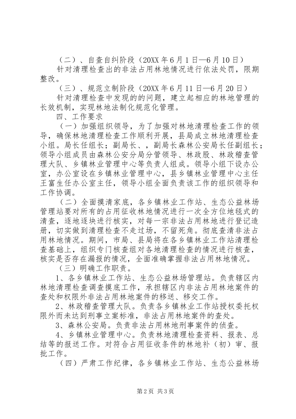 2024年林地清理检查工作方案_第2页