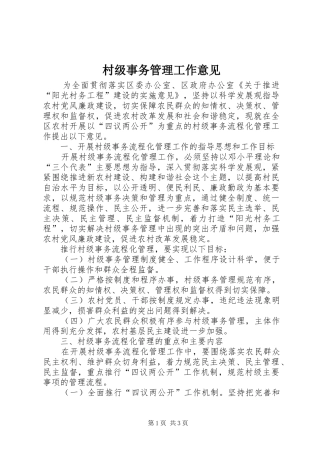 2024年村级事务管理工作意见