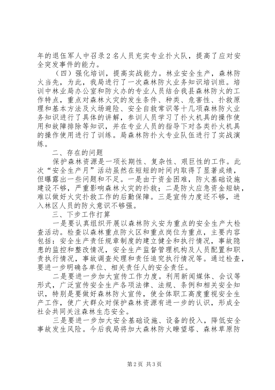 2024年林业部门安全生产年终工作总结_第2页