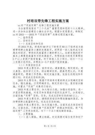 2024年村培双带先锋工程实施方案