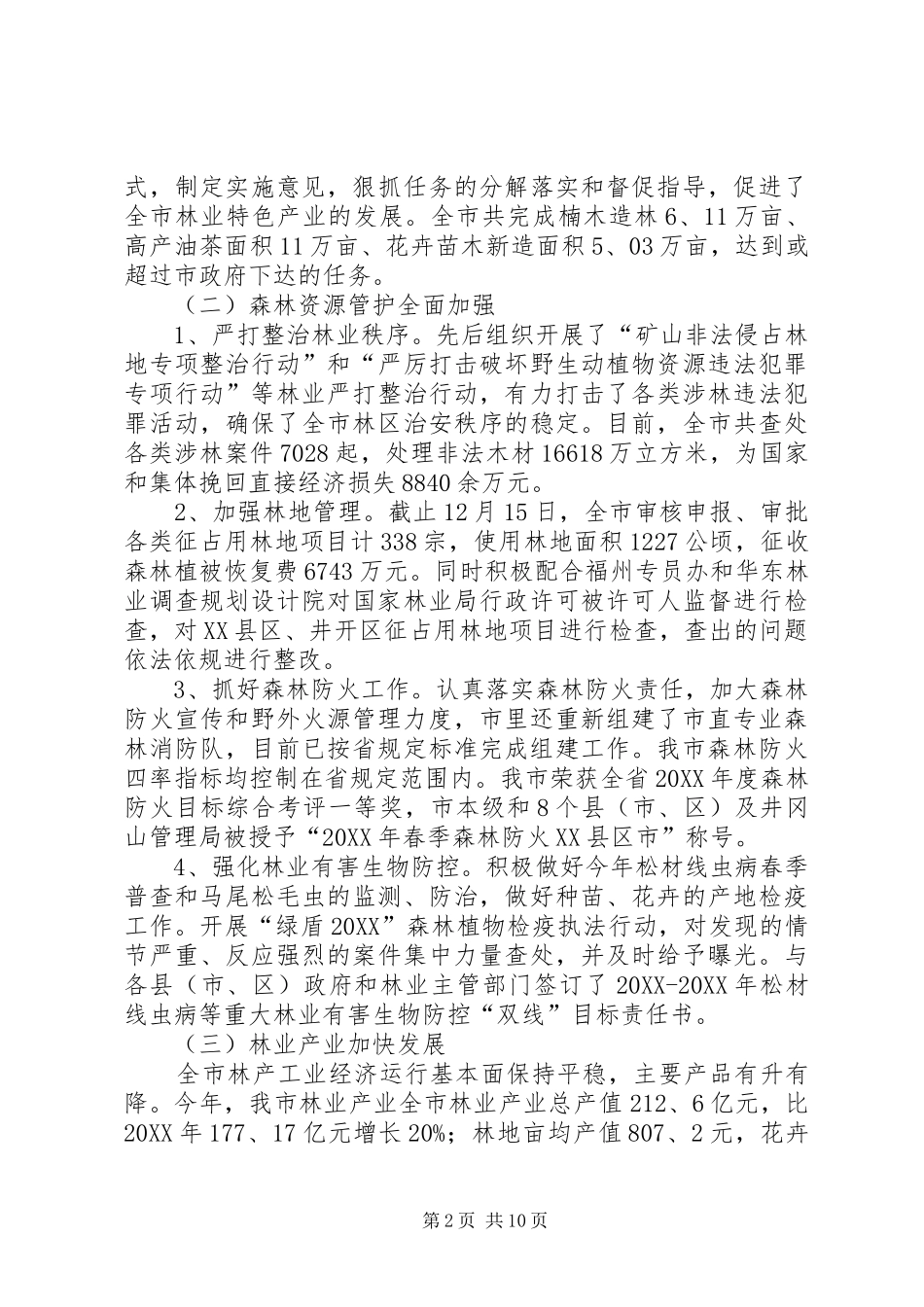 2024年林业局的年终工作总结范文_第2页