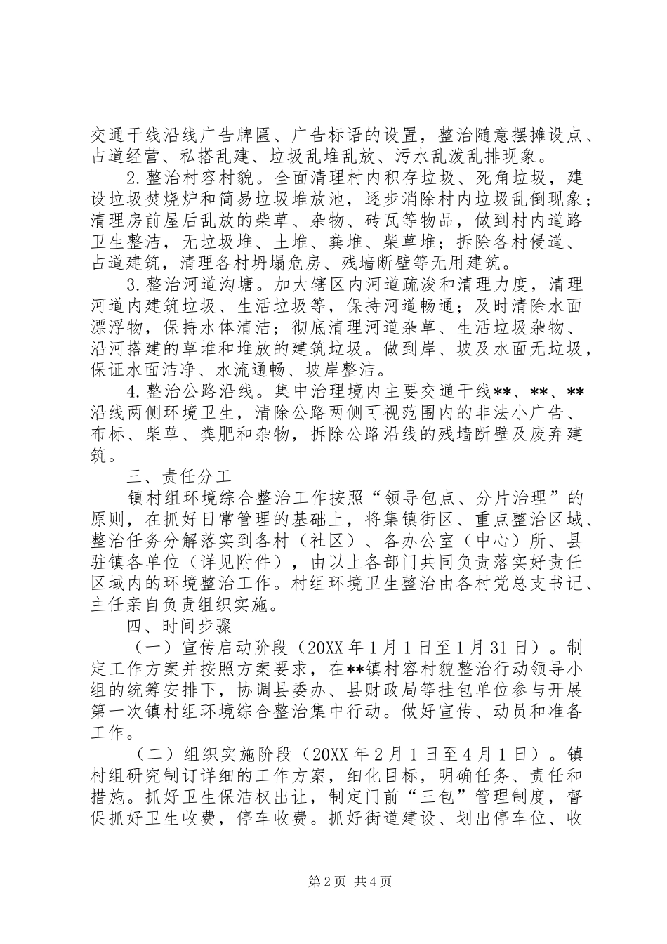 2024年村容村貌集中整治行动工作方案_第2页