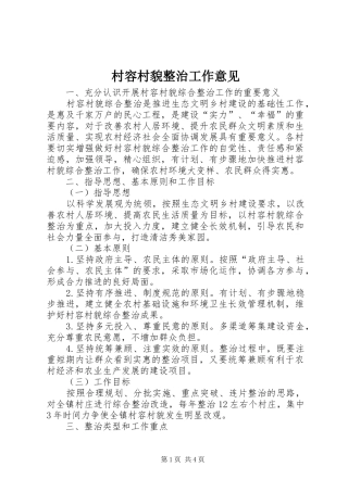 2024年村容村貌整治工作意见