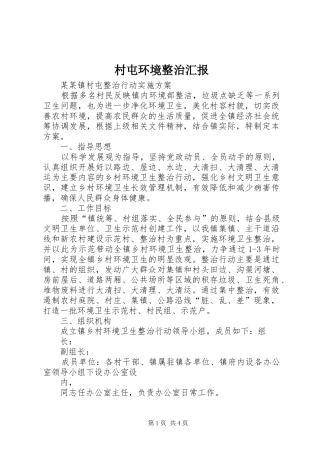 2024年村屯环境整治汇报