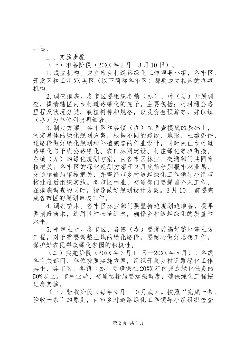 2024年林业局乡村道路绿化工作方案_第2页