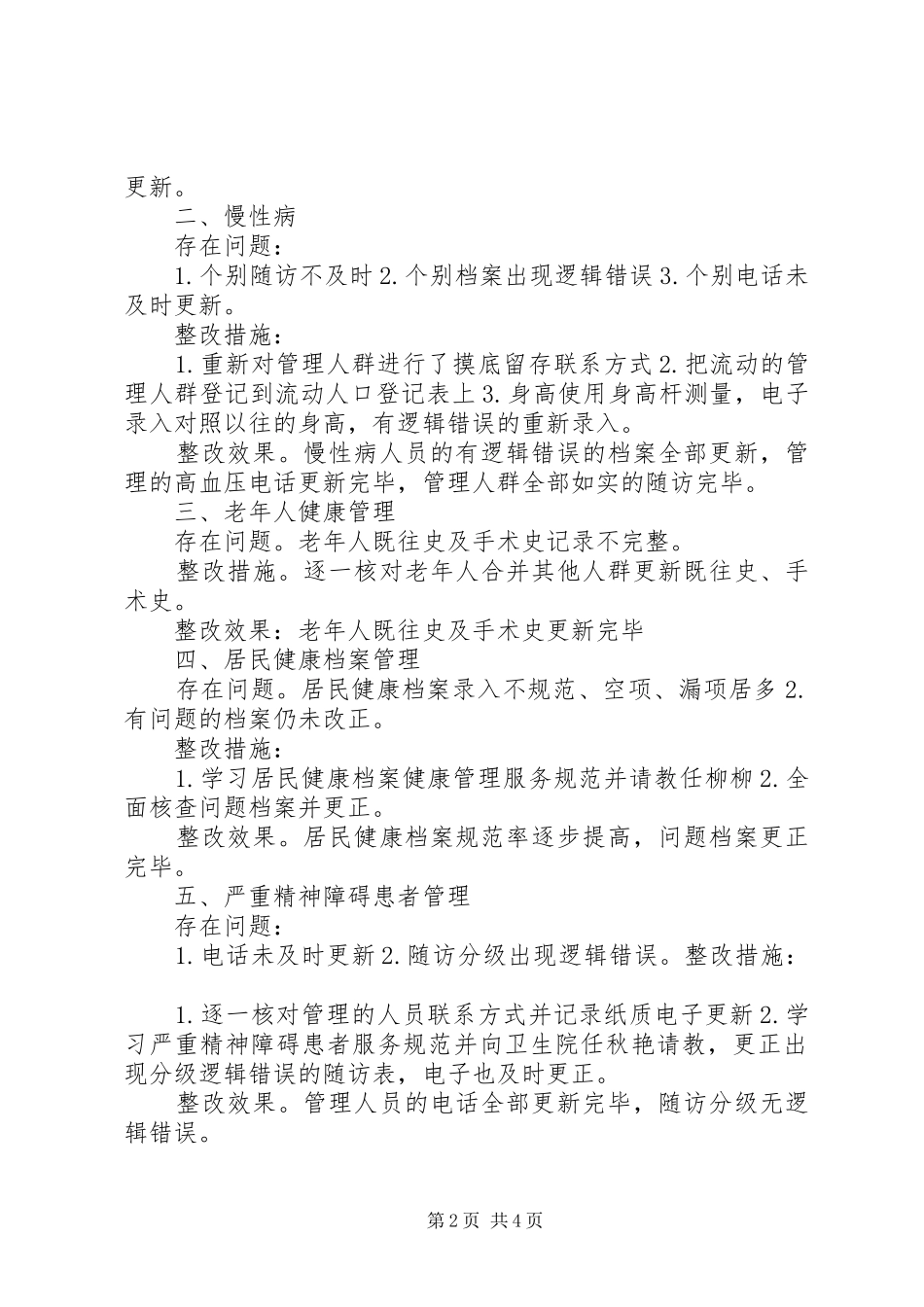 2024年村卫生室公共卫生督导整改落实情况_第2页