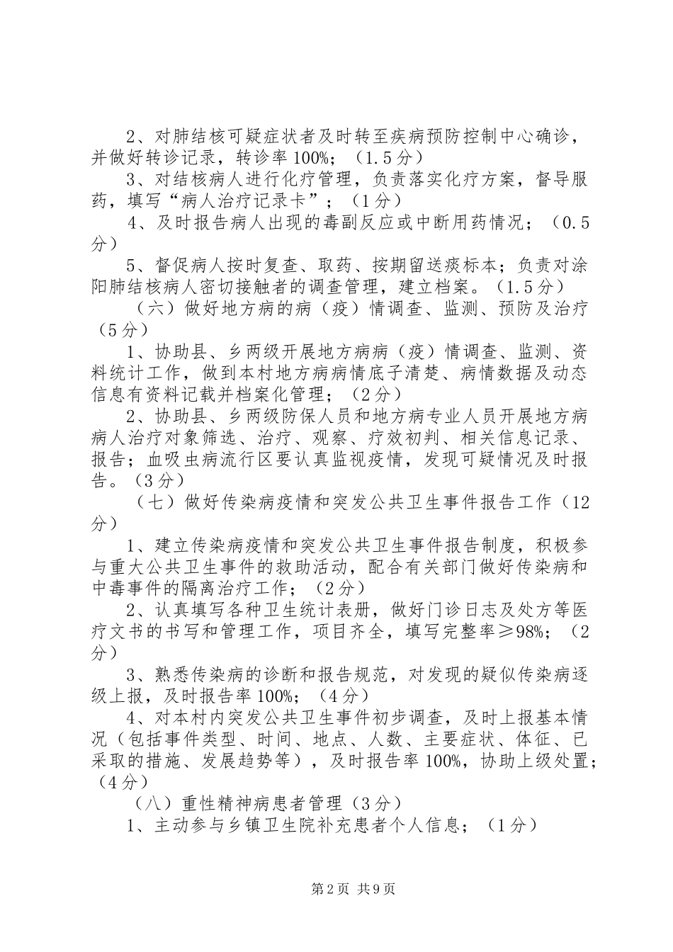 2024年村卫生室公共卫生服务考核管理办法_第2页