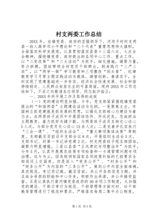2024年村支两委工作总结